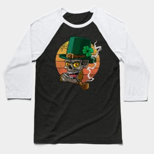 Irish Skeleton Leprechaun St Patrick's Day Baseball T-Shirt